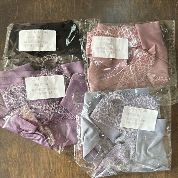 New FINETOO Seamless Panties 6 Pack No Lines With lace Cut Out - Picture 11 of 12